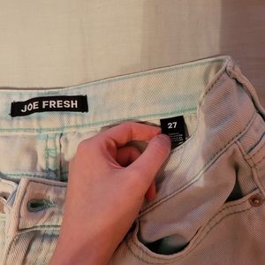 Light blue jean shorts